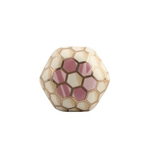 Hexagon Honeycomb Pattern Ceramic Drawer Novelty Knob (Set of 2)