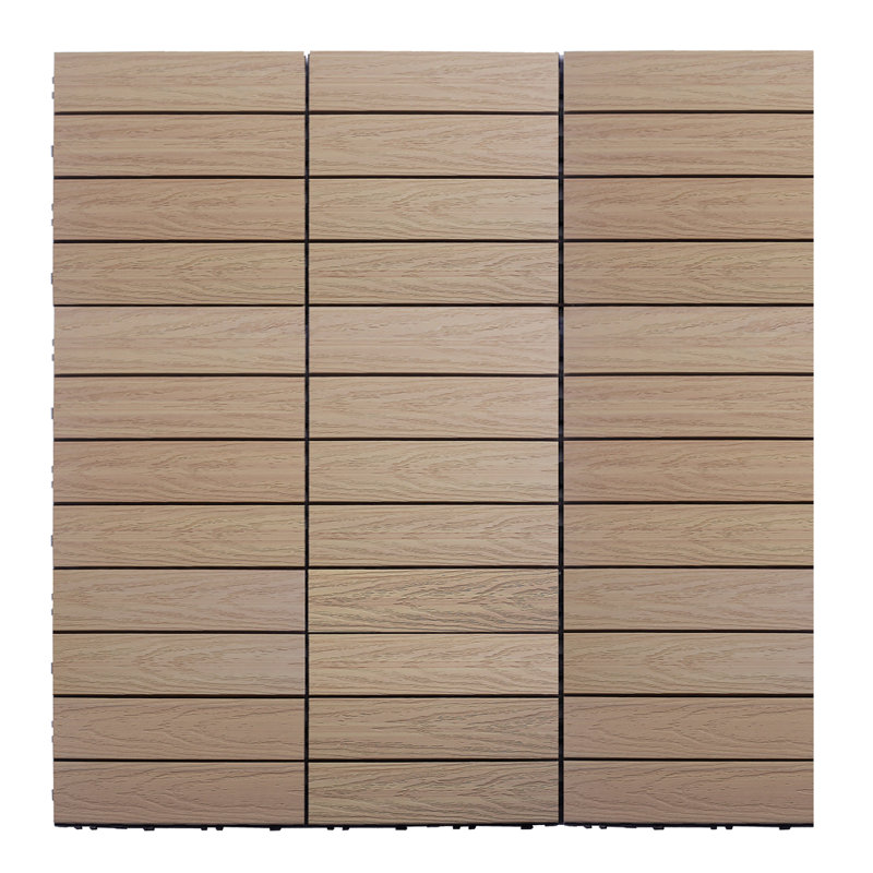 NewTechWood Naturale Composite 12" x 12" Interlocking Deck Tiles in