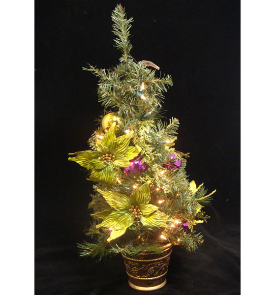 tori home poinsettia pre lit decorated christmas tree reviews wayfair - Pre Lit And Decorated Christmas Trees tori home poinsettia pre lit decorated christmas tree reviews wayfair - Pre Lit And Decorated Christmas Trees