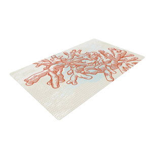 Sam Posnick Finger Coral Beige/Orange Area Rug