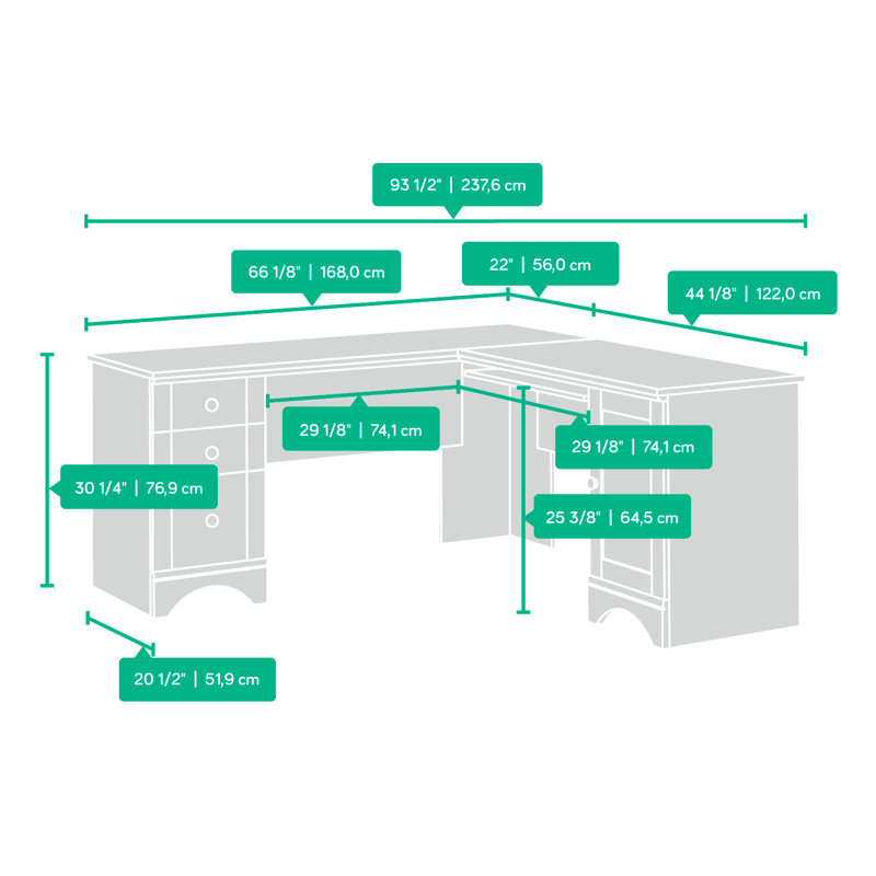 Beachcrest Home Miami Springs Corner Computer Desk & Reviews Wayfair