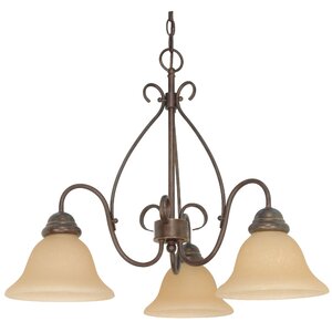 Claycomb 3-Light Shaded Chandelier