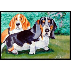 Basset Hound Double Trouble Doormat