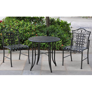 Cast Iron Patio Furniture Sets Wayfair Abbottsmoor Iron Patio 3 Piece Bistro Set