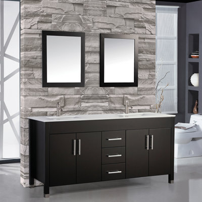 Custom Bathroom Vanities Ct brayden studio denault 84" double sink bathroom vanity set Custom Bathroom Vanities Ct brayden studio denault 84" double sink bathroom vanity set
