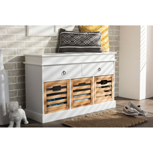 Baxton Studio Rochefort British Storage Bench Se..