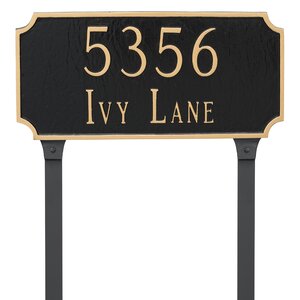 Princeton 2-Line Lawn Address Sign