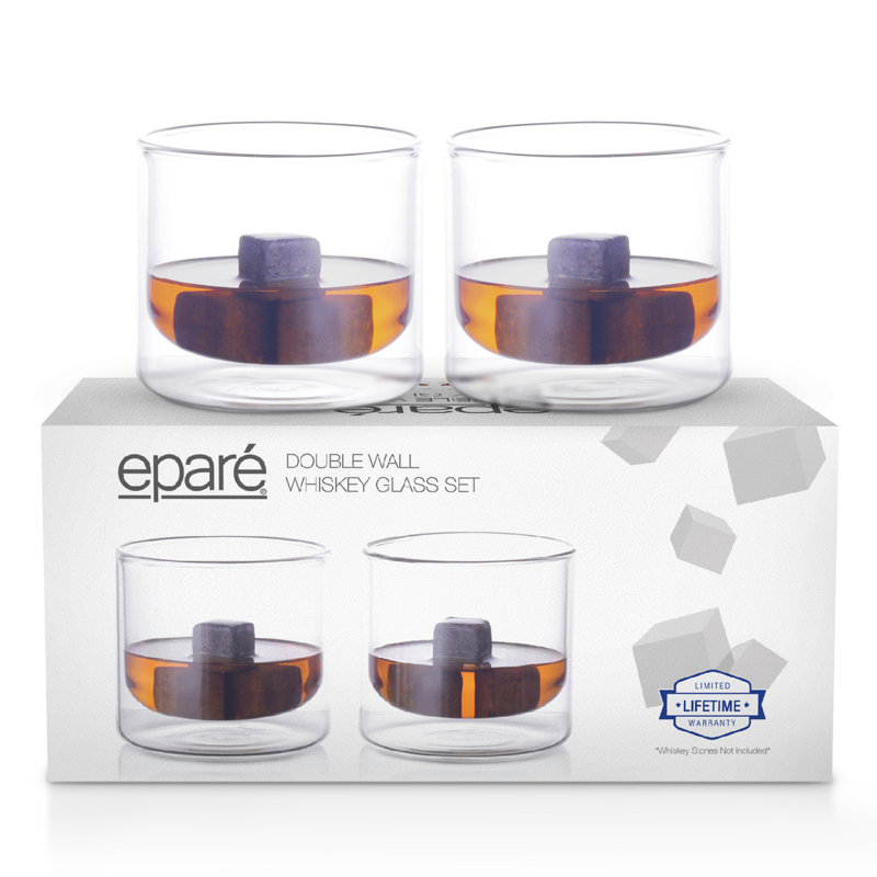 Eparé 9 Oz. DoubleWall Whiskey Glass & Reviews Wayfair