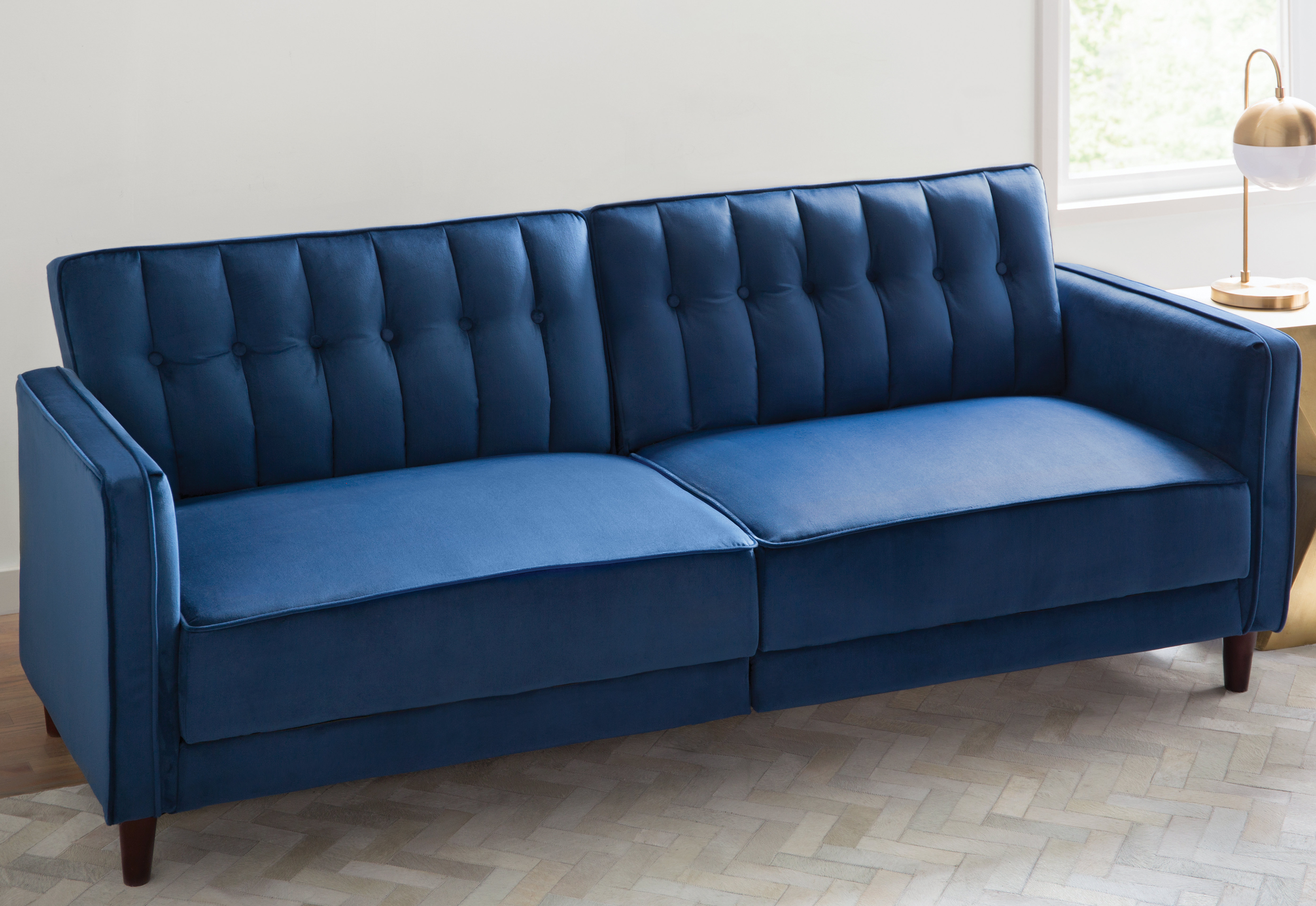 Nia Pin Tufted Convertible Sofa Joss Main Nia Pin Tufted Convertible Sofa