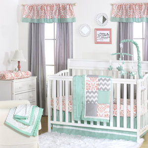 Medallion Medley 4 Piece Crib Bedding Set