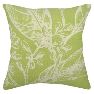 Floral Botanical Linen Throw Pillow