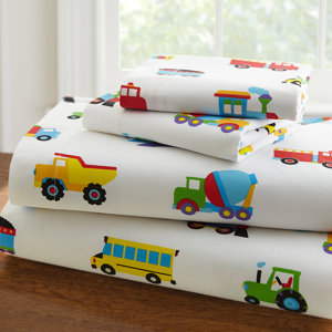 Olive Kids 210 Thread Count Trains, Planes and Trucks Sheet Set