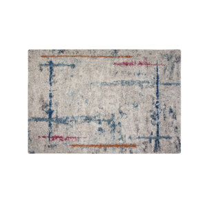 Teasley Shag/Flokati Synthetic Ivory Indoor Area Rug