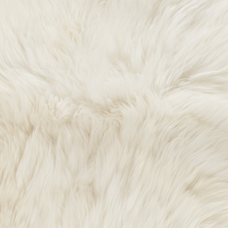 Allison Hand-Woven Faux Sheepskin White Area Rug & Reviews | AllModern