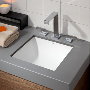 Undermount Sinks You Ll Love Wayfair Ca Vitreous China Square Undermount Bathroom Sink