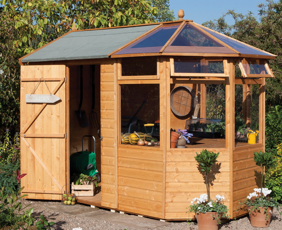 Rowlinson 6.5 Ft. x 10.5 Ft. Wooden Storage Shed & Reviews ...