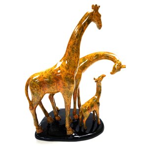 Marble Look Giraffe Family Figurine