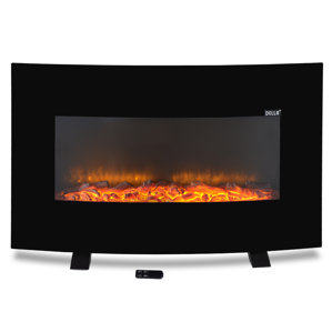 Adjustable Wall Mount Electric Fireplace with Stand by Della