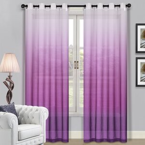 Declan Solid Sheer Grommet Single Curtain Panel