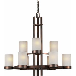 9-Light Shaded Chandelier