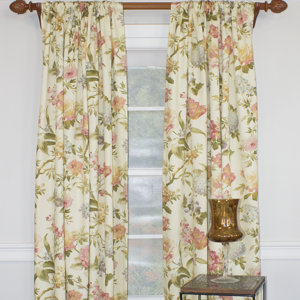 Cherryford Floral Room Darkening Single Curtain Panel