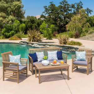 Branch Outdoor 4 Piece Conversation Set with Cushions