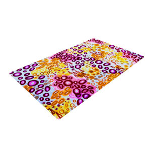 Ebi Emporium Circular Persuasion Yellow/Pink Area Rug