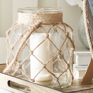 Jute Glass Lantern