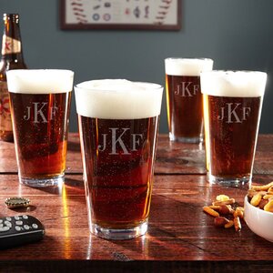 Personalized 16 oz. Beer Glass (Set of 4)