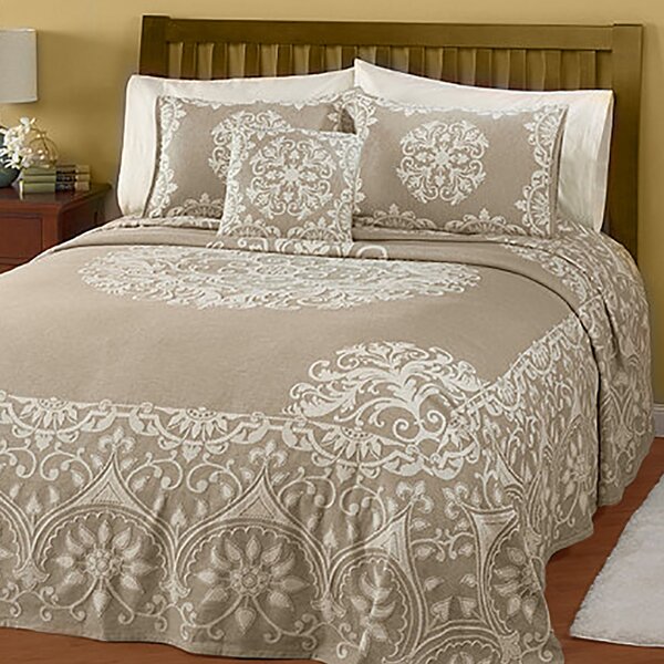 PDK Worldwide Natural Opulence Jacquard Bedspread & Reviews | Wayfair