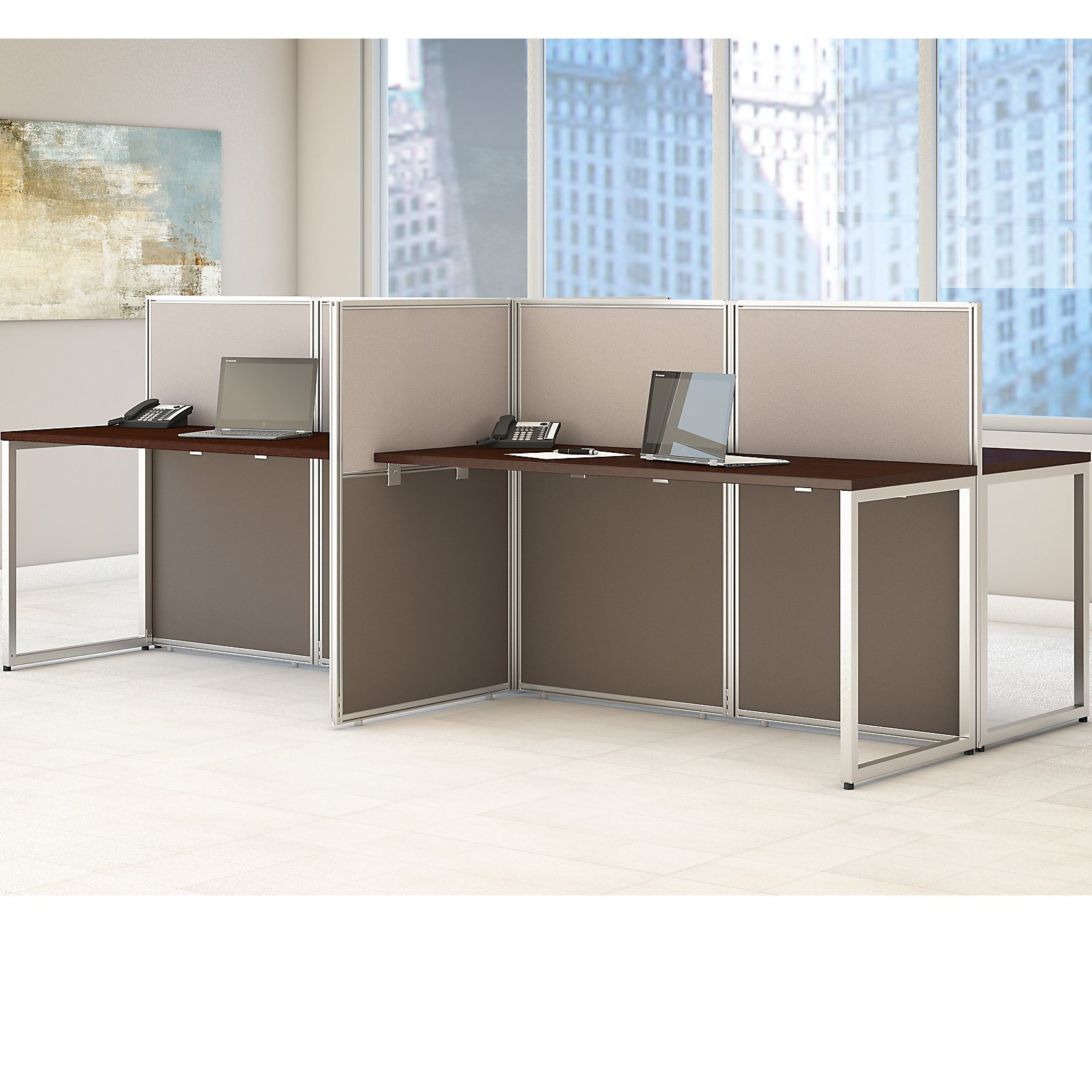 Bush Business Furniture Easy Office 60w 4 Person Straight Desk Open Bush Business Furniture Easy Office 60w 4 Person Straight Desk Open Wayfair