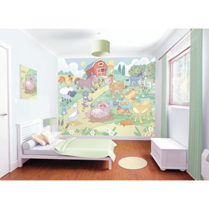 Walltastic Wall Art Baby Fun on The Farm 10' x 96