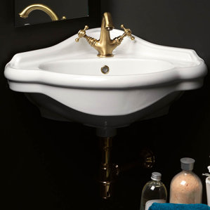 Corner Bathroom Sinks You Ll Love Wayfair Contea 23 2 Corner Bathroom Sink With Overflow