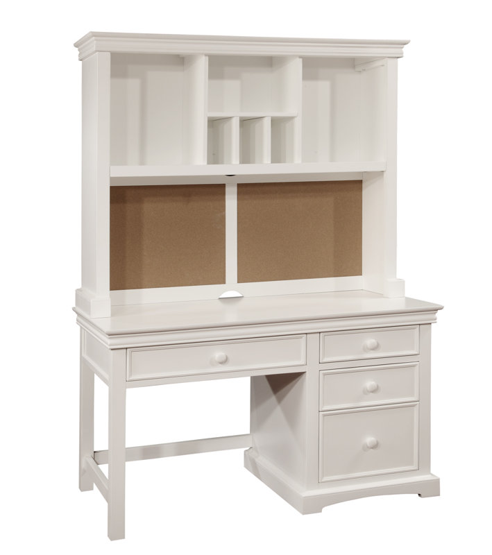 Bolton Furniture Cambridge Wood Pedestal Desk with Hutch and 4 Drawers & Reviews Wayfair