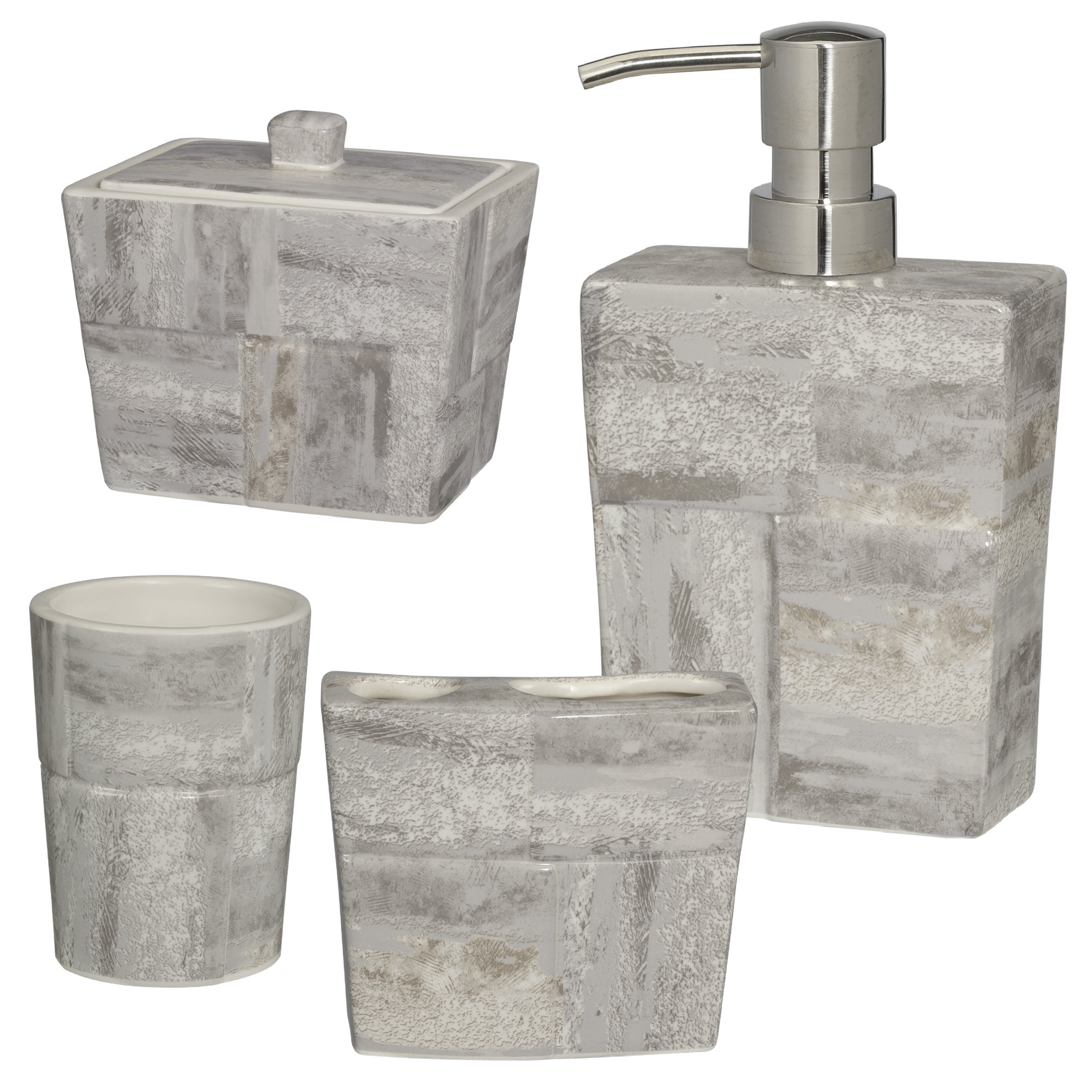 Union Rustic Tereza Quarry 4 Piece Bathroom Accessory Set Reviews Union Rustic Tereza Quarry 4 Piece Bathroom Accessory Set Reviews Wayfair