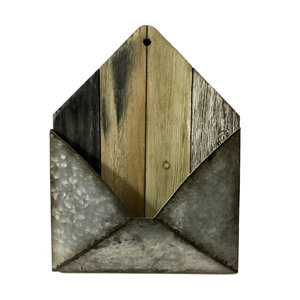 Noma Wood & Metal Wall Letter/Coupon Organizer