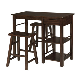 Breakfast Bar With Storage Wayfair Jameel Counter Height Breakfast 3 Piece Pub Table Set