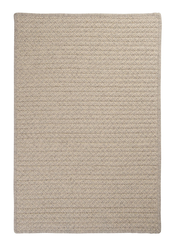 Colonial Mills Natural Wool Houndstooth Braided Cream Area Rug