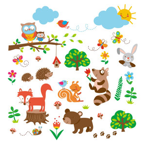 Into the Woods Wall Decal (Set of 2)