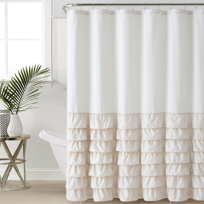 Shower Curtains lark manor peeples ruffle shower curtain & reviews | wayfair Shower Curtains lark manor peeples ruffle shower curtain & reviews | wayfair