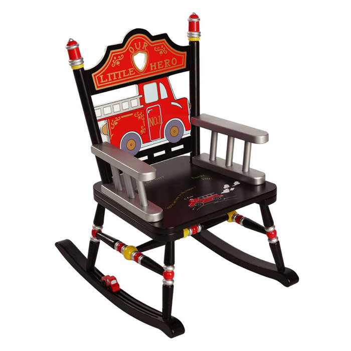 Levels of Discovery Rock A Buddies Fire Engine Kids Rocking Chair