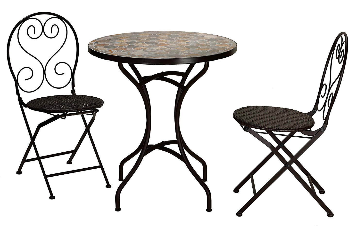 Fleur De Lis Living Hillesden Indoor Outdoor Mosaic 3 Piece Bistro Fleur De Lis Living Hillesden Indoor Outdoor Mosaic 3 Piece Bistro Set Wayfair