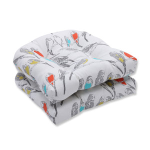 Retweet Mango Outdoor Dining Chair Cushion (Set of 2)