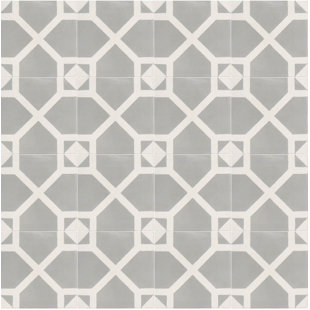 Modern Wall Tile Allmodern Amoud 8 X Handmade Cement Tile In Gray White