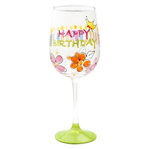 Happy Birthday Wine Glass