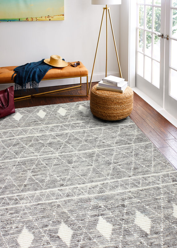 Bungalow Rose Gisselle HandKnotted Wool Grey Area Rug & Reviews Wayfair.ca