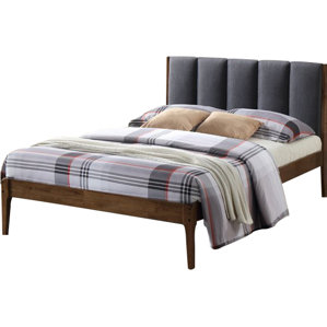 Rachele Mid-Century Fabric and Wood Pl..