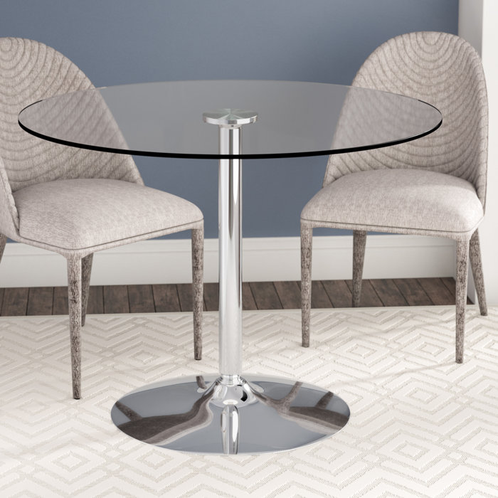 Cavell Round Glass Dining Table