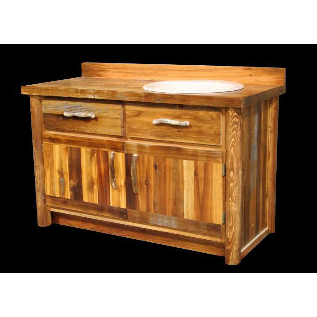 Utah Mountain Barnwood 48" Bathroom Vanity Base & Reviews Wayfair