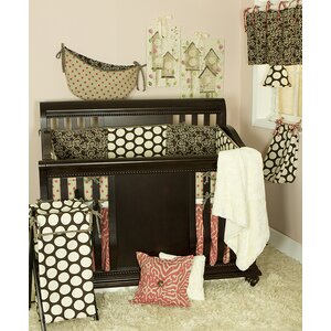 Raspberry Dot 9 Piece Crib Bedding Set